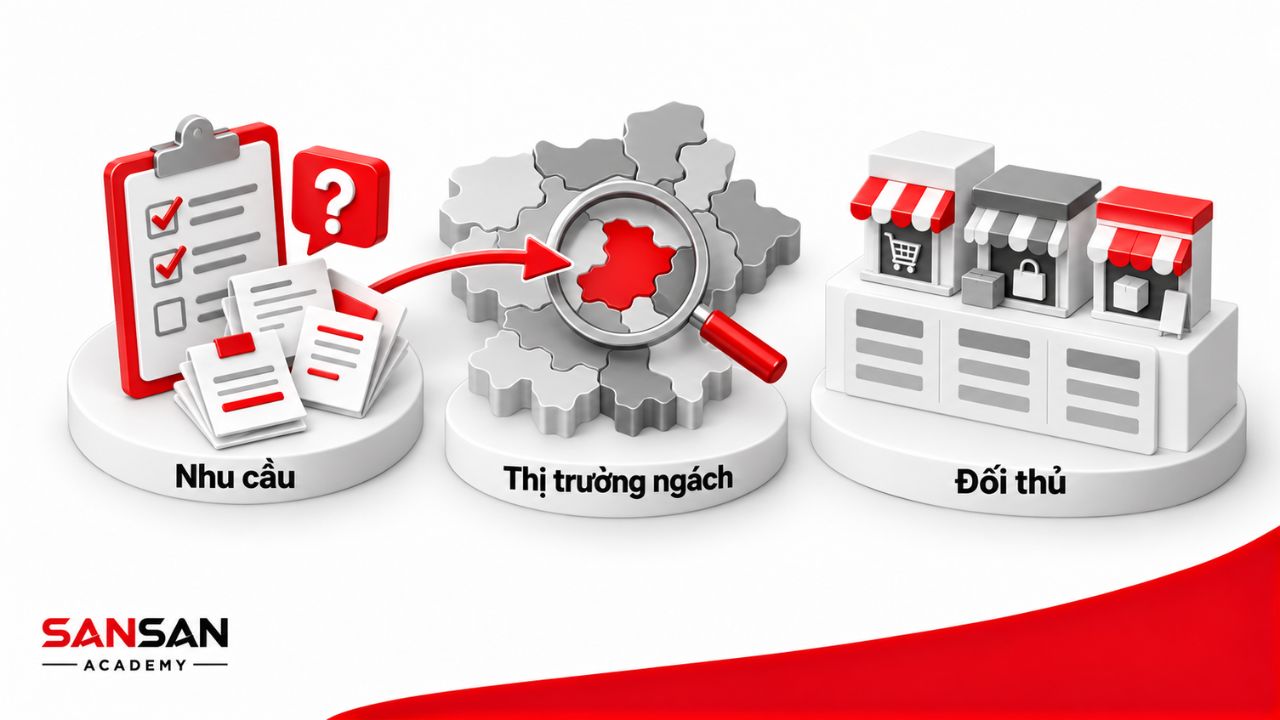 Khảo sát nhu cầu khách hàng, lựa chọn thị trường ngách và phân tích đối thủ