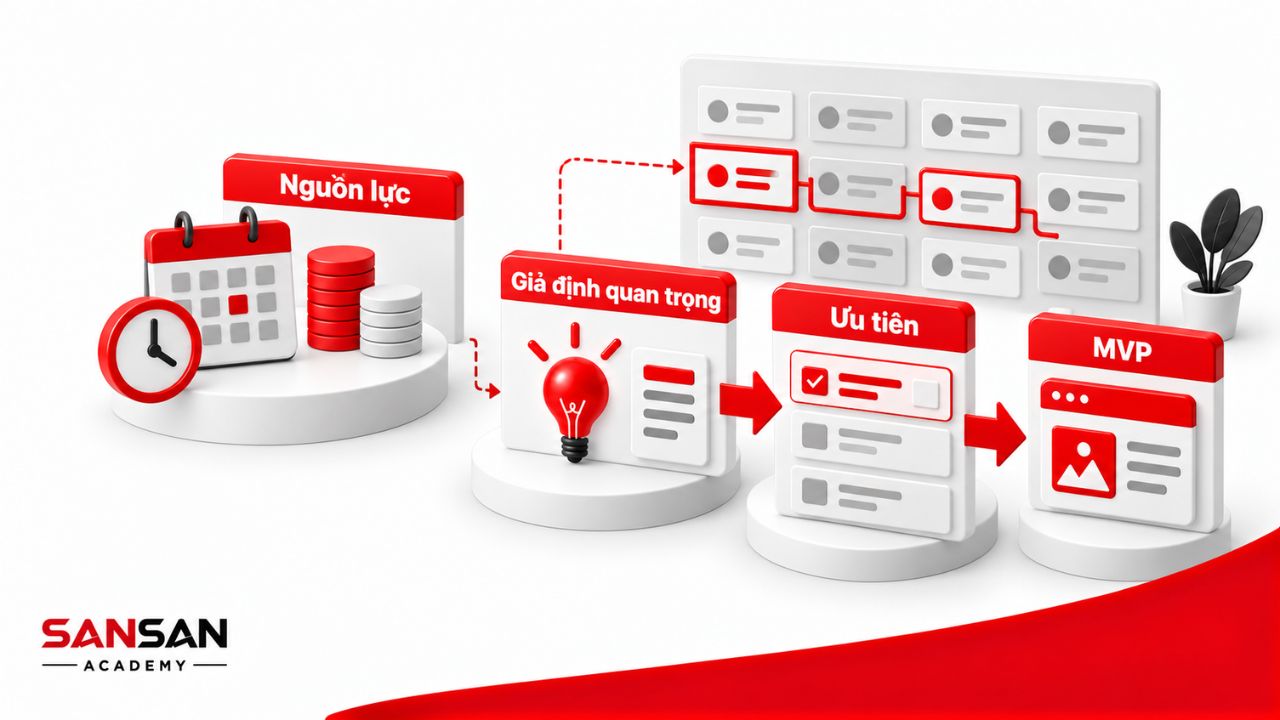 Phân bổ nguồn lực và lựa chọn tính năng ưu tiên cho MVP