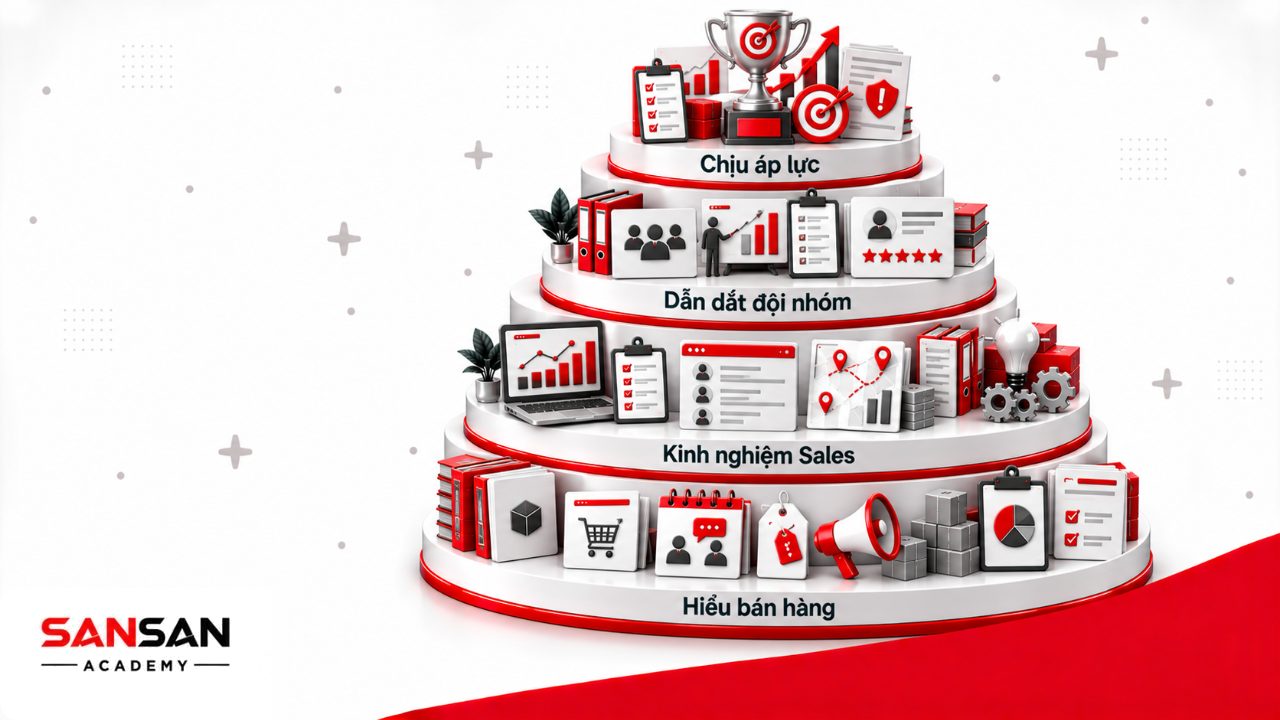 Yêu cầu giám sát bán hàng gồm kiến thức thị trường, kinh nghiệm Sales, khả năng dẫn dắt đội nhóm và chịu trách nhiệm doanh số.