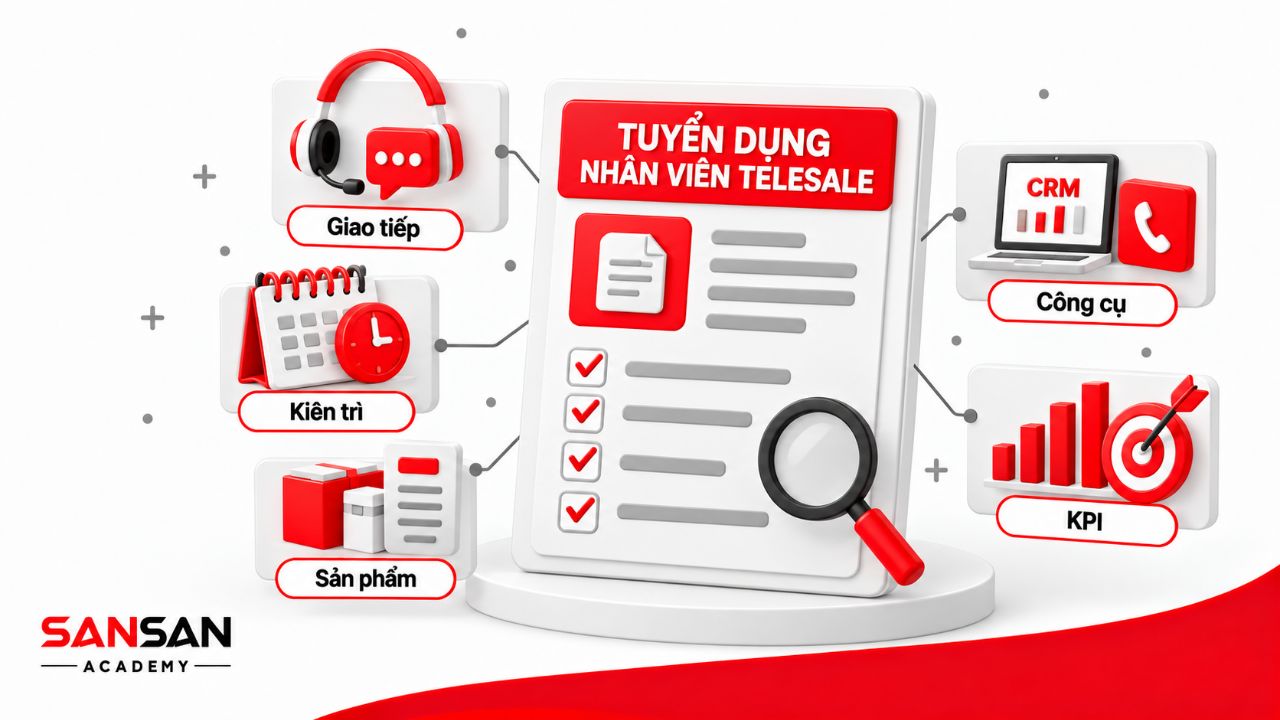 Yêu cầu tuyển dụng telesale về kiến thức sản phẩm, giao tiếp, công cụ và trách nhiệm tư vấn