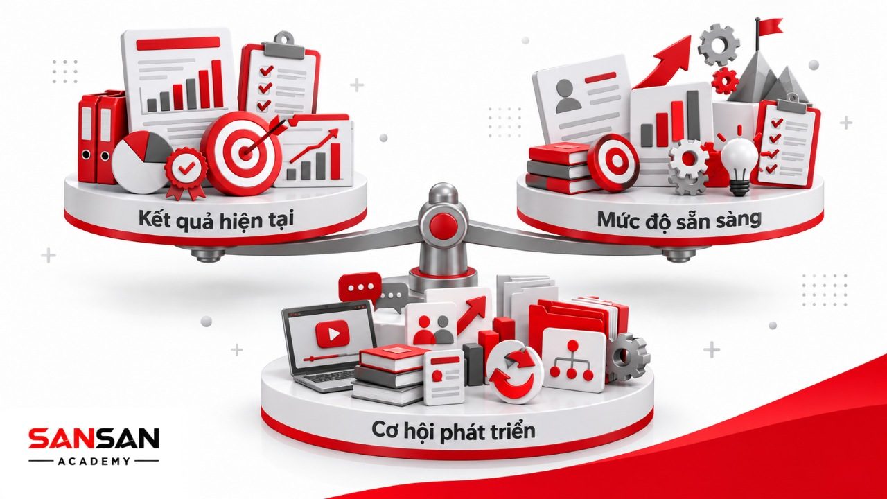 Lộ trình thăng tiến cần phân biệt kết quả công việc hiện tại, mức độ sẵn sàng cho vị trí mới và cơ hội phát triển năng lực.